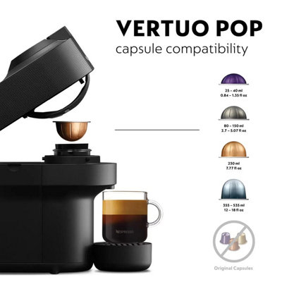 Nespresso Vertuo Pop by De Longhi Coffee Machine ENV90.B 0.6L, One ...
