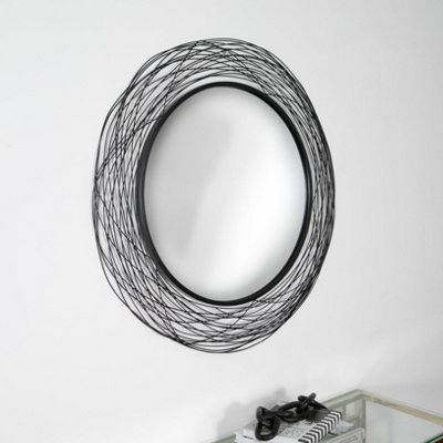 Nest Effect Metal Round Mirror