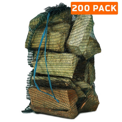 Net Bags - Industry Grade Net Bags for Logs, Kindling, Shellfish, Vegetables, Fruit etc. Drawstring closing tie