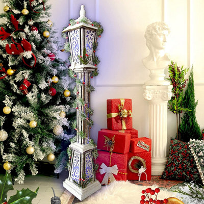 Battery operated christmas lamp post cheap