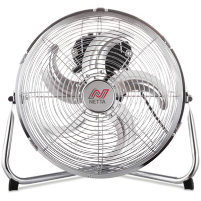 NETTA 12 Inch Gym Floor Fan - Chrome