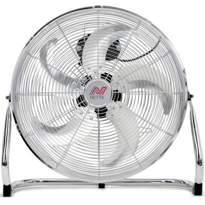 NETTA 18 Inch Gym Floor Fan - Chrome