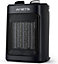 NETTA 2000W Ceramic Fan Heater 3 Heat Settings Overheat Protection - Black