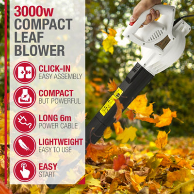 NETTA 3000W Garden Leaf Blower Corded Compact Light Weight 1.8KG