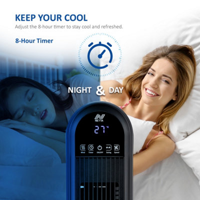 NETTA 36 Inch Tower Fan With Remote Control, Timer Quiet Cooling for ...