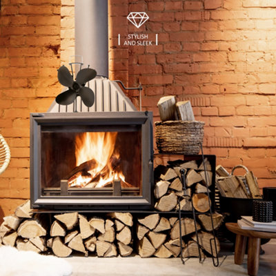 NETTA Blade Self-Powered Stove Fan for Fireplace Heat Circulation