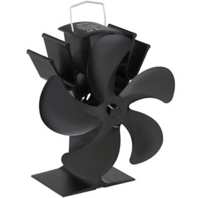 NETTA 5 Blade Self-Powered Stove Fan - for Fireplace Heat Circulation