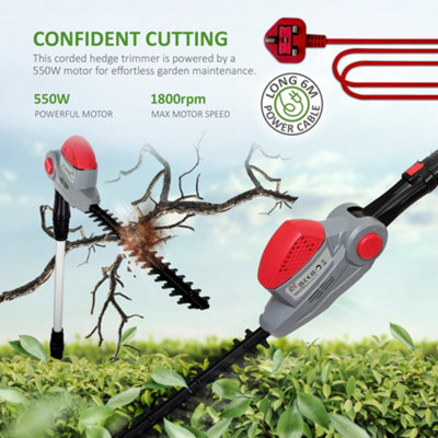 NETTA 550W Corded Electric Pole Hedge Trimmer
