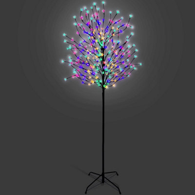 NETTA 6FT Cherry Blossom Tree with 300 LED Lights, Suitable for Indoor and Outdoor Use - Multi-Colour