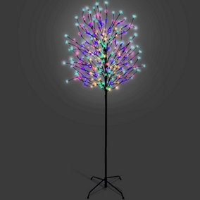 NETTA 6FT Cherry Blossom Tree with 300 LED Lights, Suitable for Indoor and Outdoor Use - Multi-Colour