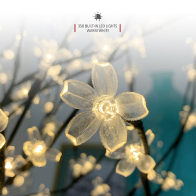 NETTA 7FT Cherry Blossom Tree with 350 LED Lights Suitable for Indoor and Outdoor Use Warm