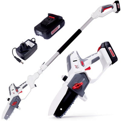 NETTA Cordless 2in1 Pole & Handheld Garden Chainsaw, 20V MAX, Battery & Charger Included, 2.2m Long Reach Telescopic Pole