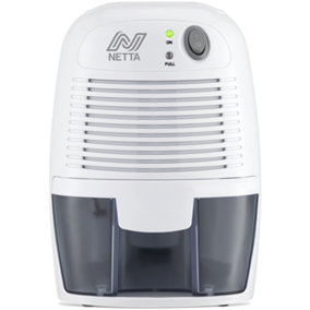 NETTA Dehumidifier 500ml Mini Air Dehumidifier for Damp Mould, Moisture - Grey