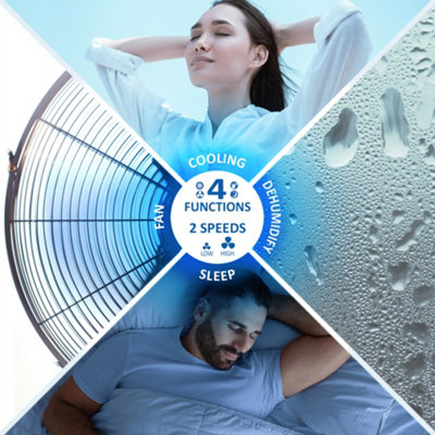NETTA Portable 3-in-1 Air Conditioner with Dehumidifier & Cooling Fan ...