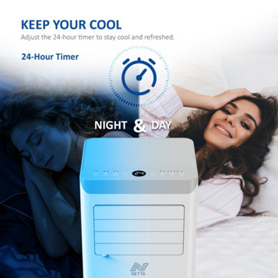 NETTA Portable 3-in-1 Air Conditioner with Dehumidifier & Cooling Fan ...