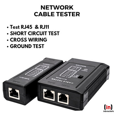 Network Cable Tester: RJ45 Ethernet Cable Tester Kit for Cat5/6/7, RJ11/12-9 LED Lights, Remote Unit, 2-Speed Operation
