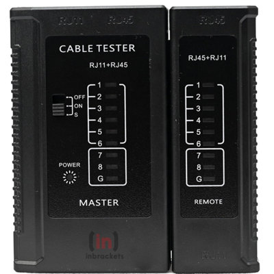 Network Cable Tester: RJ45 Ethernet Cable Tester Kit for Cat5/6/7, RJ11/12-9 LED Lights, Remote Unit, 2-Speed Operation