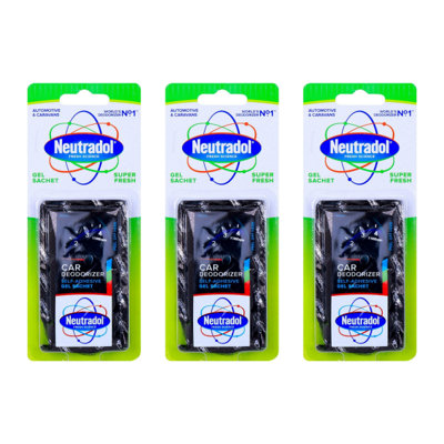 Neutradol Car Odour Destroyer Freshener Super Fresh (Pack Of 3) DIY
