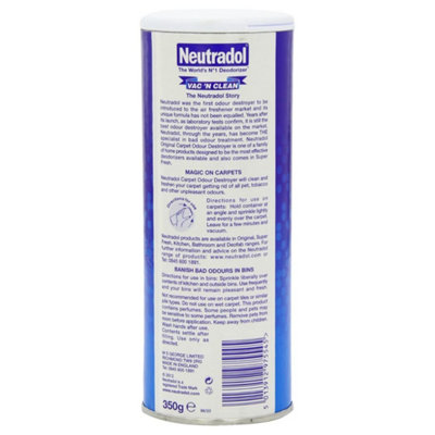 NEUTRADOL CARPET POWDER BLUE - 350 G (Pack of 6)