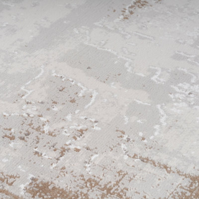 Neutral Beige Greige Transitional Contemporary Abstract Living Area Rug 160x230cm