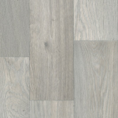 Grey Modern Wood Effect Anti-Slip Vinyl Flooring For Home, Shops, Offices, 2.0mm Thick Vinyl Sheet 6m 19 8 X 2m 6 6 12m