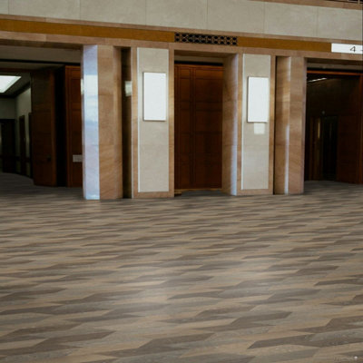 Neutral Wood Effect Vinyl Flooring, Anti-Slip Contract Commercial Vinyl ...
