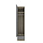 Nevada 1 Door 1 Drawer Wardrobe - L52 x W40 x H182.5 cm - Grey Gloss/Light Oak Effect Veneer