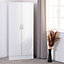 Nevada 2 Door All Hanging Wardrobe - L52 x W78 x H182.5 cm - White Gloss