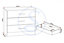 Nevada 3 Drawer Chest - L40 x W81 x H70.5 cm - Oyster Gloss/Light Oak Effect Veneer