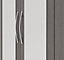 Nevada 4 Door 2 Drawer Mirrored Wardrobe in Black Wood Grain Effect Finish