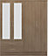 Nevada 4 Door 2 Drawer Mirrored Wardrobe in Rustic Oak Effect Finish