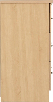Nevada 6 Drawer Chest - L46 x W120 x H89.5 cm - Sonoma Oak Effect