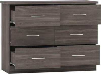 Black wood grain chest deals of drawers