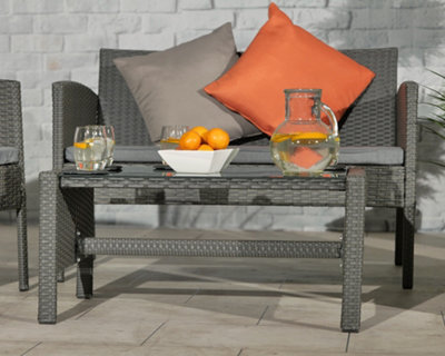 Nevada Conversation Set - H38 x W80 x L45 cm - Brown - 9