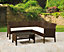 Nevada Corner Sofa Set - H81 x W45 x L38 cm - Brown