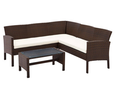 Nevada Corner Sofa Set - H81 x W45 x L38 cm - Brown