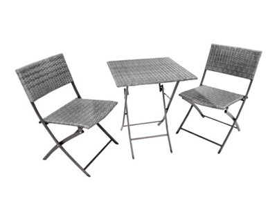 Nevada Folding Bistro Set - Grey