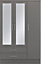Nevada Mirrored Wardrobe 3 Door 2 Drawer  Grey 3D Effect