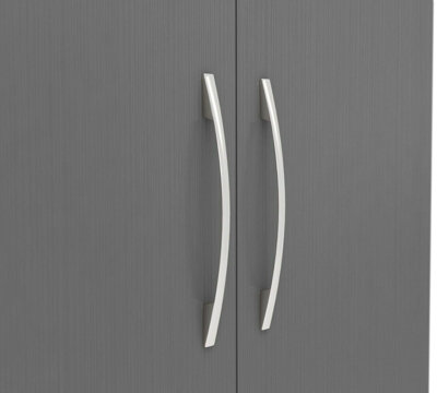 Nevada Petite Open Shelf Wardrobe - L52 x W90 x H145 cm - 3D Effect Grey