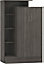 Nevada Petite Open Shelf Wardrobe - L52 x W90 x H145 cm - Black Wood Grain