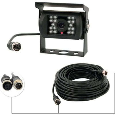 Never Used 12V 24V 4 Pin Rear View Camera With 18 Ir Leds Waterproof ...
