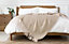 Nevni Mohair Style Light Weight Soft & Cozy Single Cotton Blanket -125 x 150 cm, Beige
