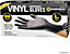 New 100pc Large Disposable Vinyl Gloves Black Powder Latex Free Work Hygiene Food
