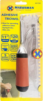 New 11 Inch Heavy Duty Adhesive Trowel Bricklaying Tiling Grip Strong Handle Workshop Tool Diy