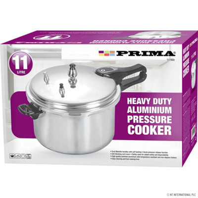 New 11 Litre Pressure Cooker Aluminium Kitchen Cooking Steamer Catering Handle