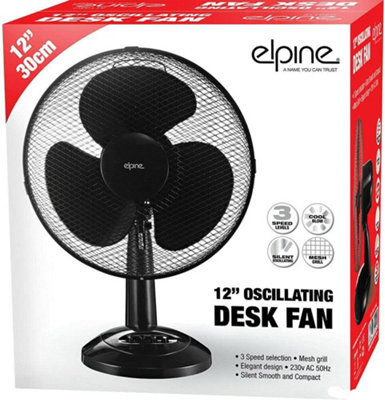 New 12 Inch Oscillating Pedestal Fan Desk Electric Mesh Grill Silent ...