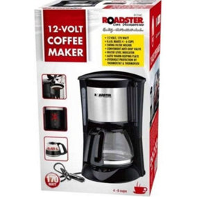 New 12 Volt Coffee Maker 140 Watt Drinking Gift Set 4-6 Cups Machine Home Office
