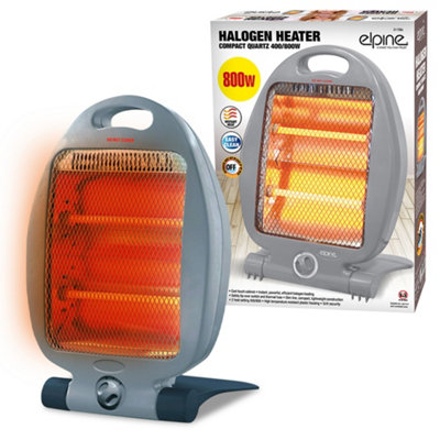 New 1200W Halogen Heater Instant Heat Winter Warm Oscillating 3 Bars