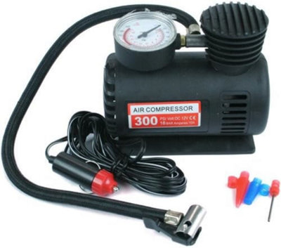 New 12v Compact Air Compressor Pump Bike Car Van Tyre Inflator Bicycle Ball