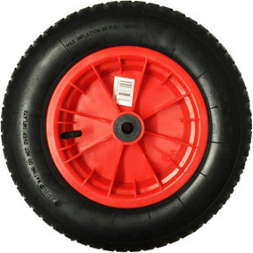New 14" Red Sack Truck Trolley Rubber Anti Slip Wheel Barrow Tyre Steel